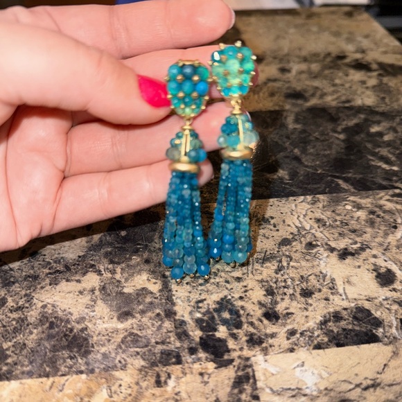 Kendra Scott Cecily Clip On Earrings in Teal Agate - Picture 3 of 13